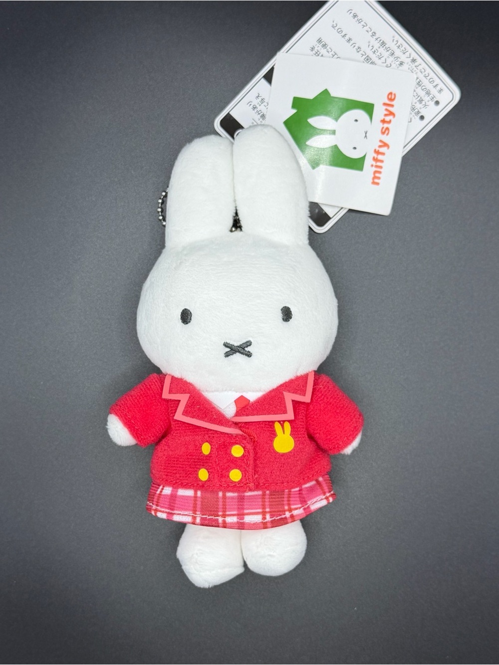 Miffy with Red JK uniform Plush/keychain mf95